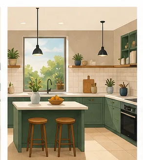 Minh họa 2D đặt gương trong nhà thế nào cho hợp lý?