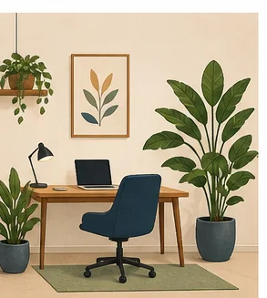 Minh họa 2D dọn dẹp nhà cửa và khái niệm dòng khí trong phong thủy