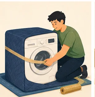 Minh họa 2D cách thanh lý và tinh gọn đồ trước khi chuyển nhà