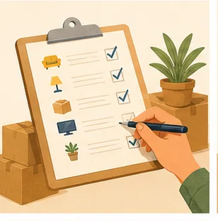 Minh họa 2D chuyển nhà khi có trẻ nhỏ hoặc thú cưng