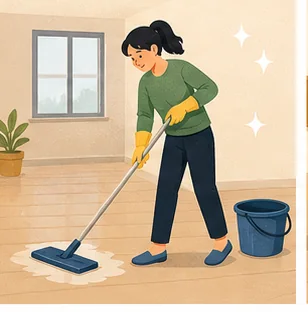 Minh họa 2D kinh nghiệm chuyển tủ lạnh và máy giặt đúng cách