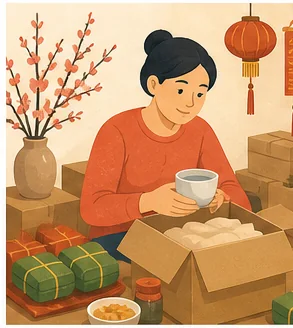 Minh họa 2D chuyển nhà khi gia đình có mẹ bầu: ưu tiên an toàn